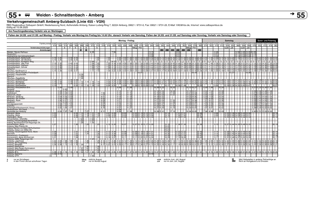 Fahrplan Amberg - Weiden 6306.Pdf