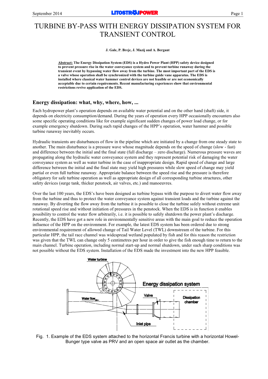 Turbine By-Pass with Energy Dissipation System for Transient Control