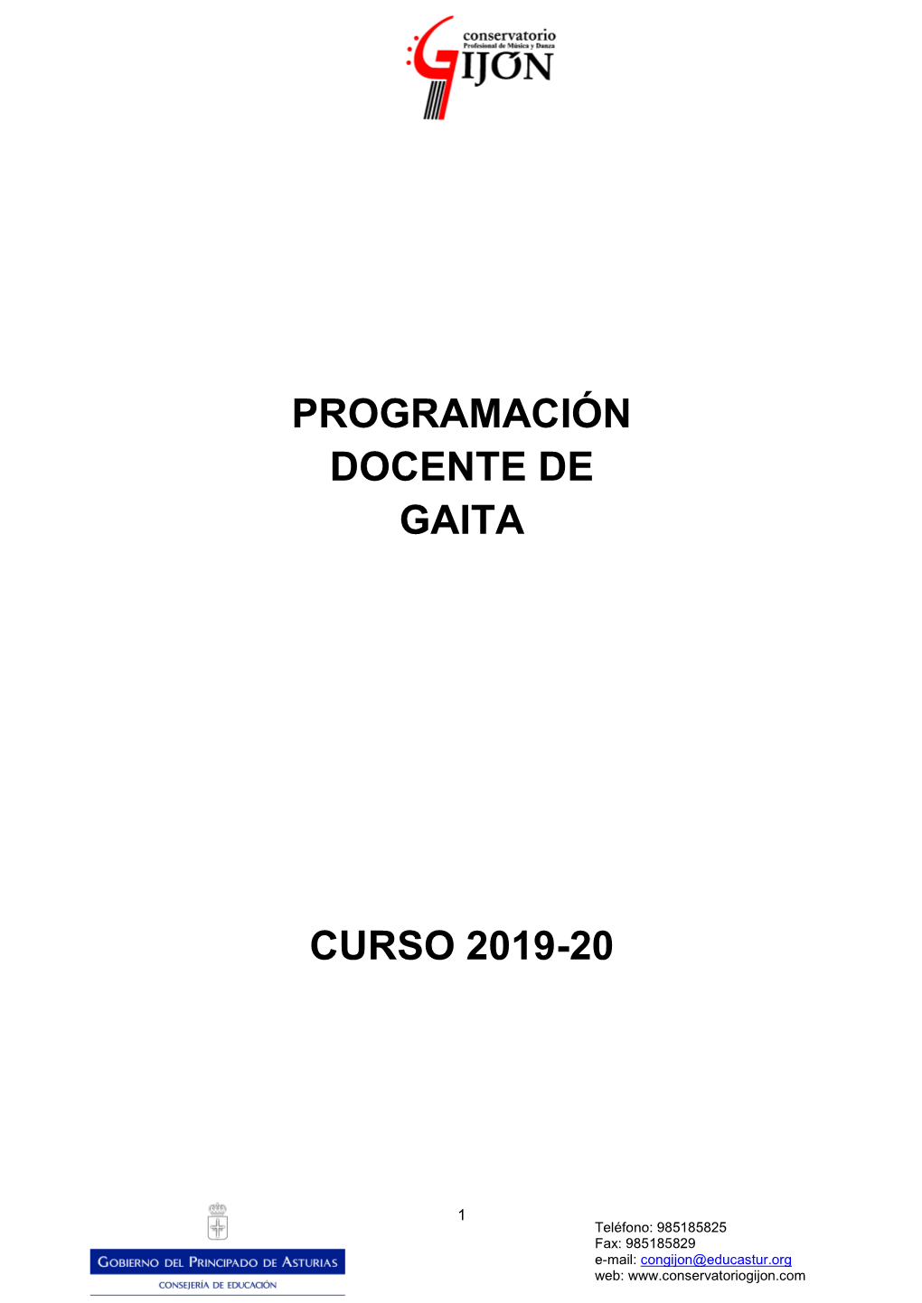Programac Docen Curso 2019 Programación Docente De