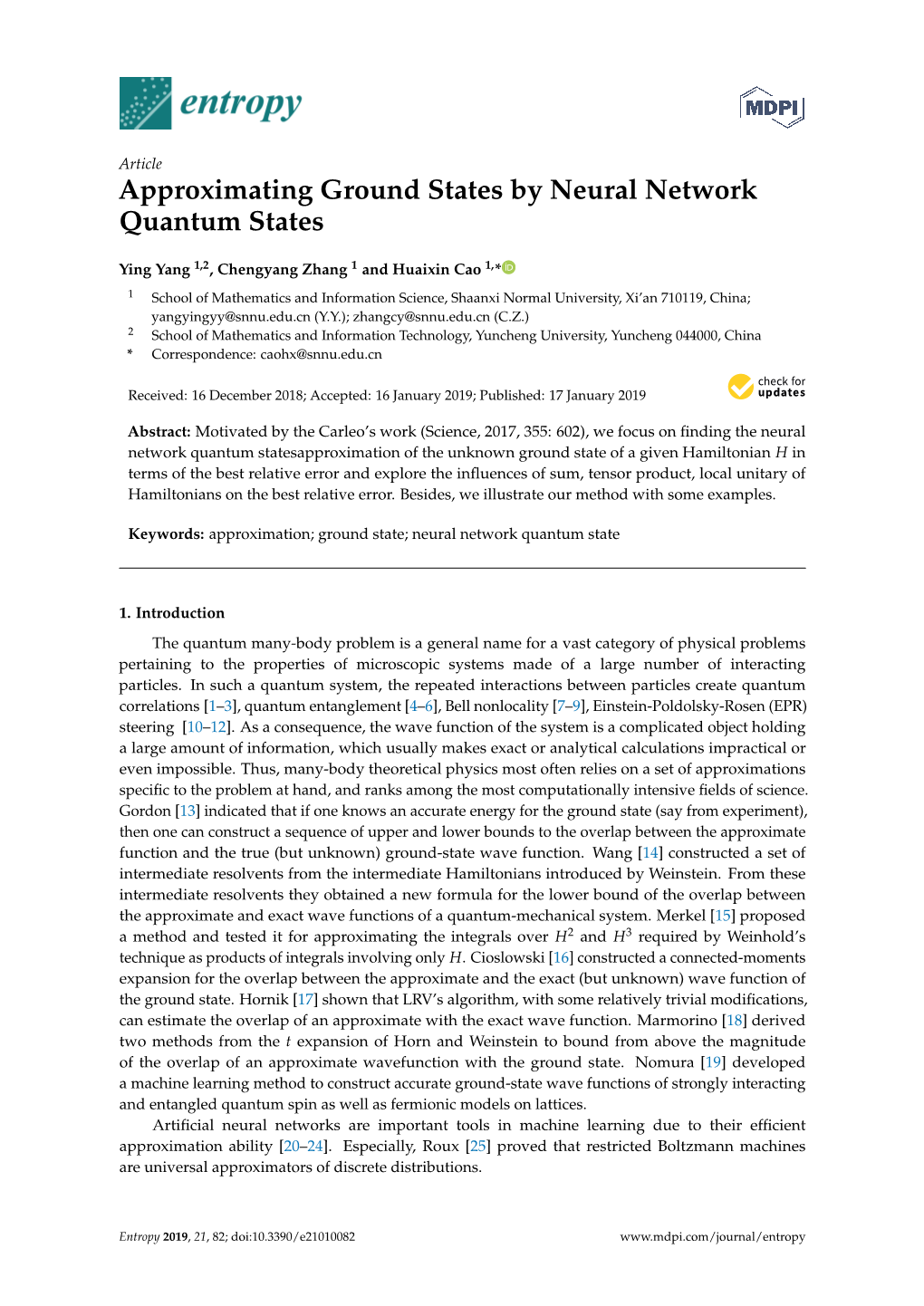 Approximating Ground States by Neural Network Quantum States