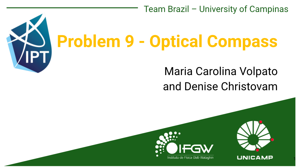 Problem 9 - Optical Compass