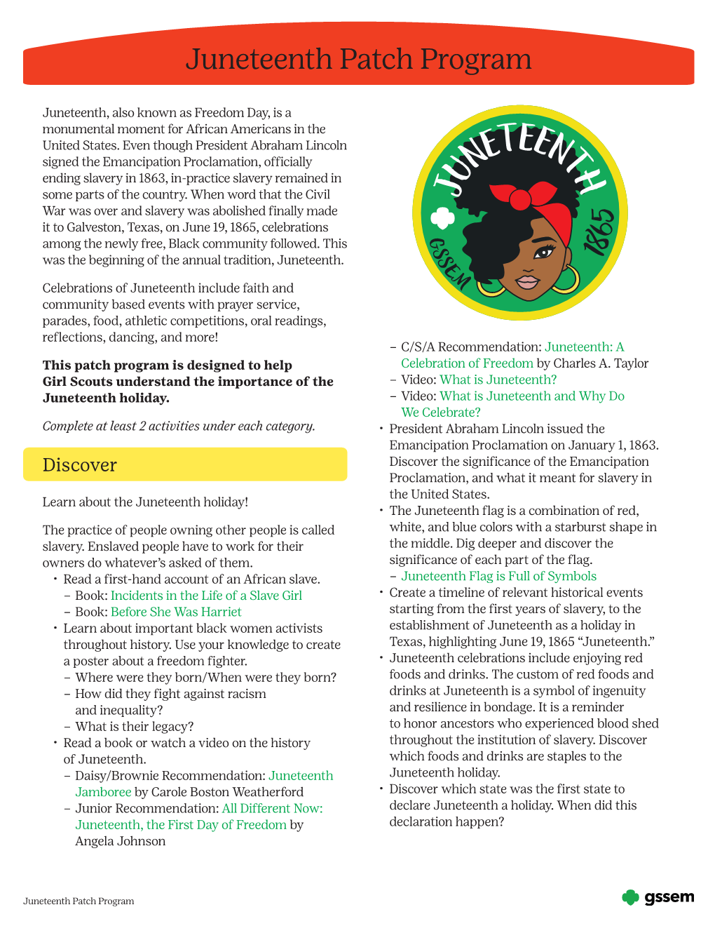 Juneteenth Patch Program