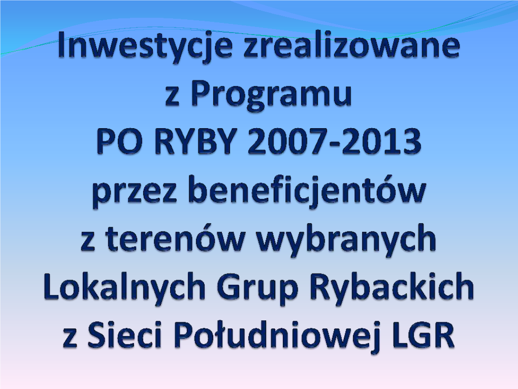 Projekty LGR Z Sieci Południowej