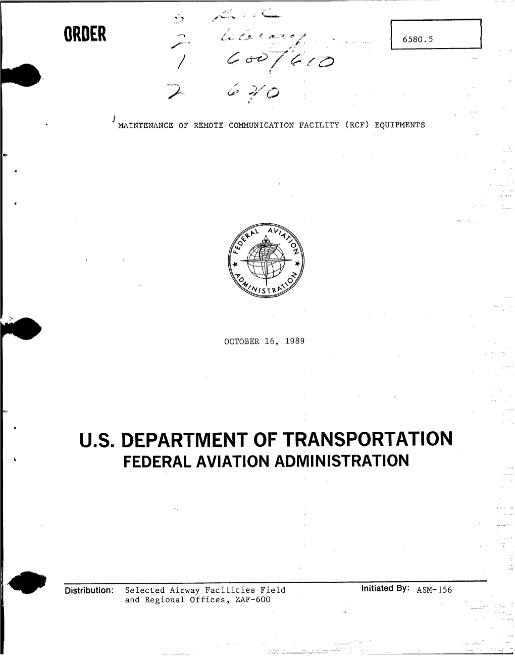 Maintenance of Remote Communication Facility (Rcf)