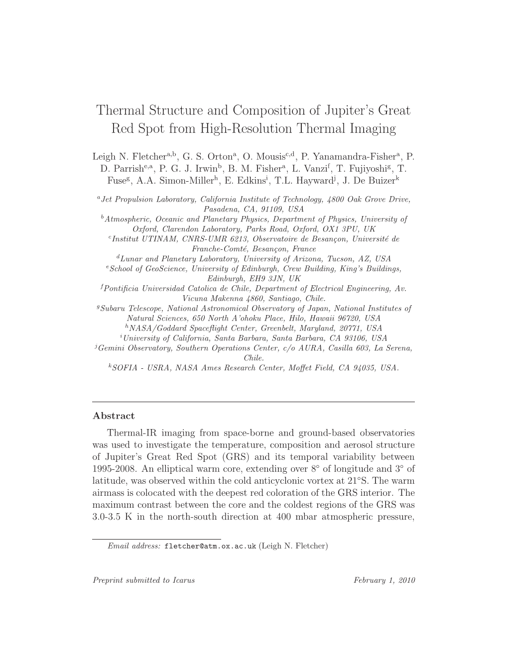 Thermal Structure and Composition of Jupiter's Great Red Spot from High-Resolution Thermal Imaging