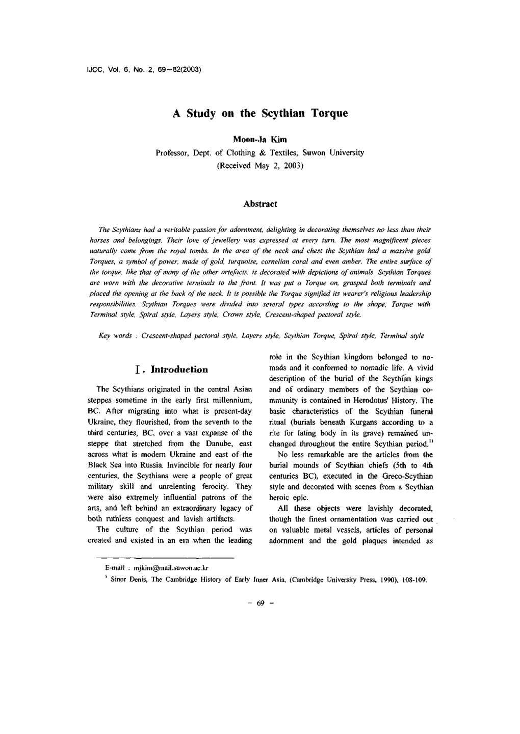 A Study on the Scythian Torque