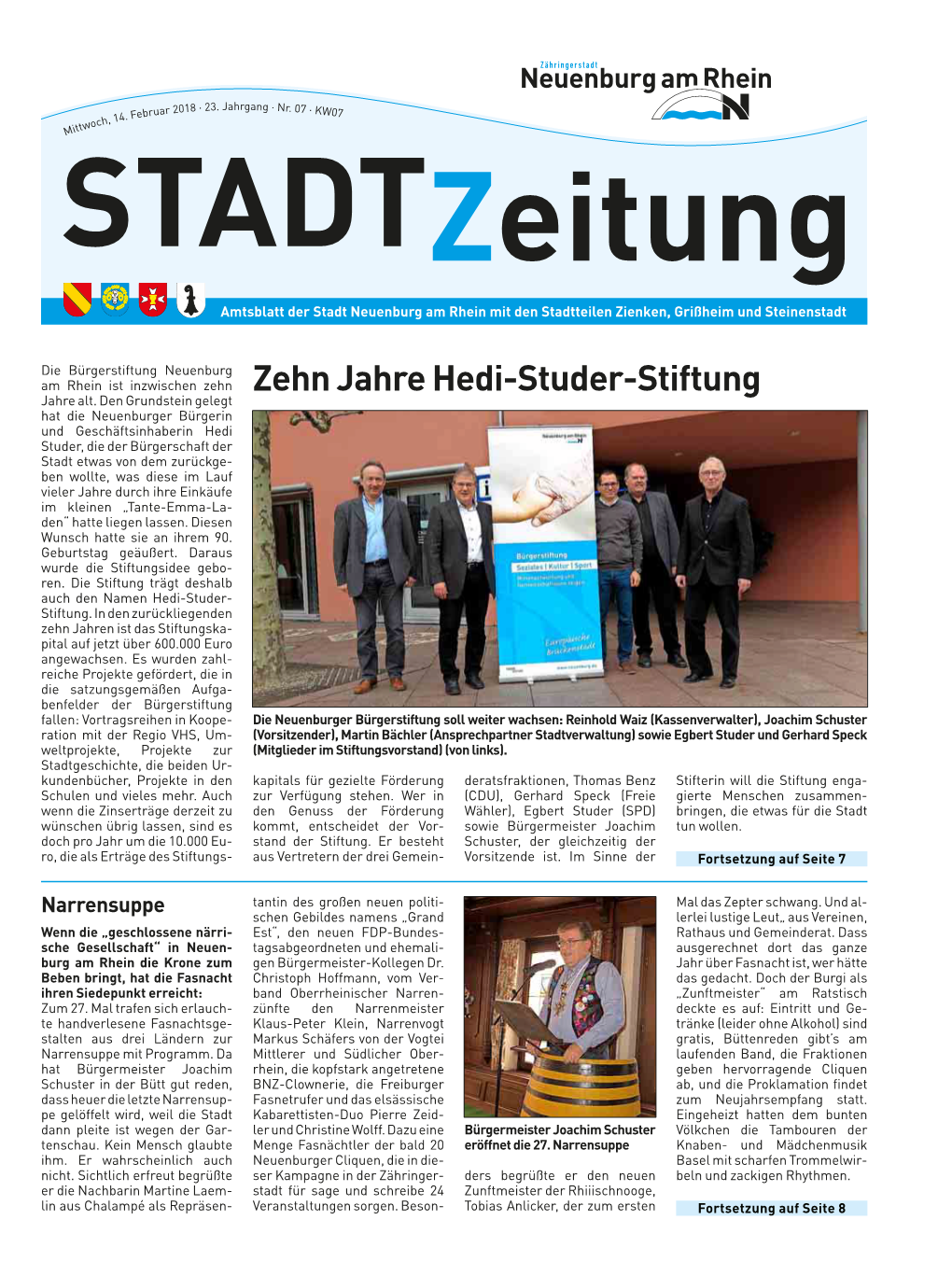 Zehn Jahre Hedi-Studer-Stiftung Jahre Alt