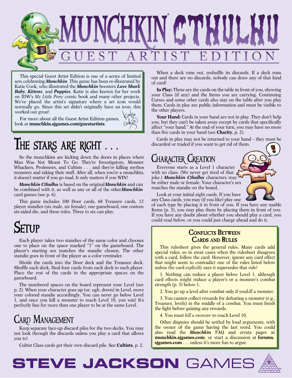 Munchkin Cthulhu Guest Artist Edition Rules