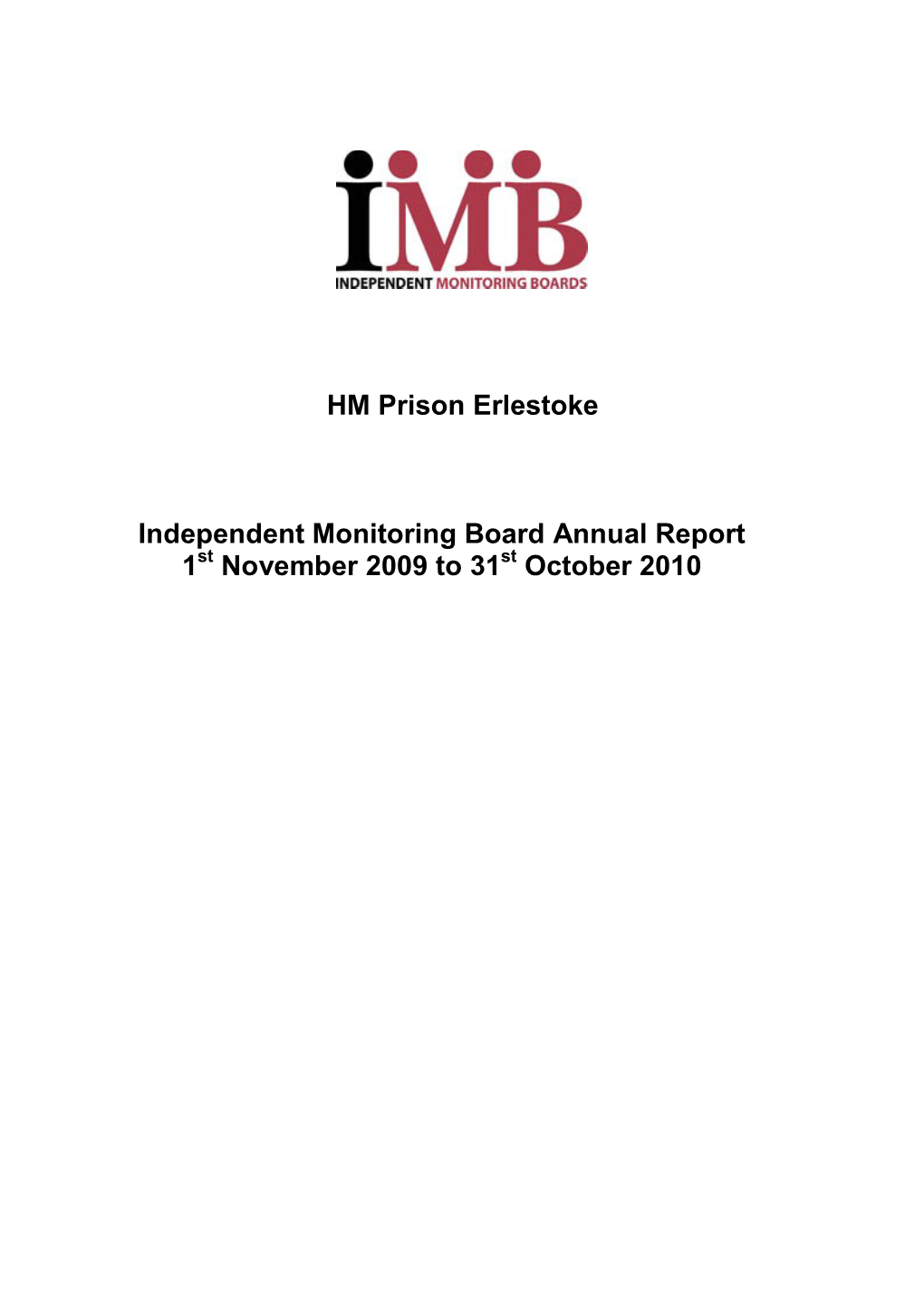 IMB Annual Report on HMP Erlestoke 2009-2010