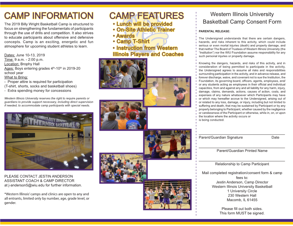 Camp Information Camp Features