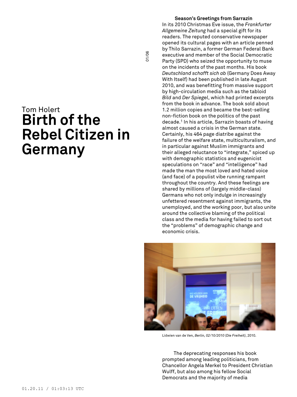 Birth of the Rebel Citizen in Germany
