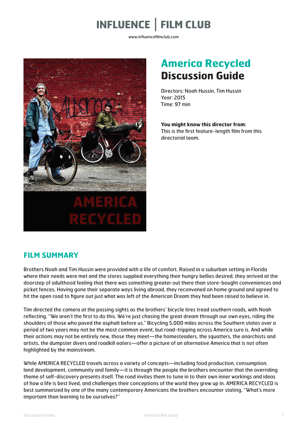 America Recycled Discussion Guide