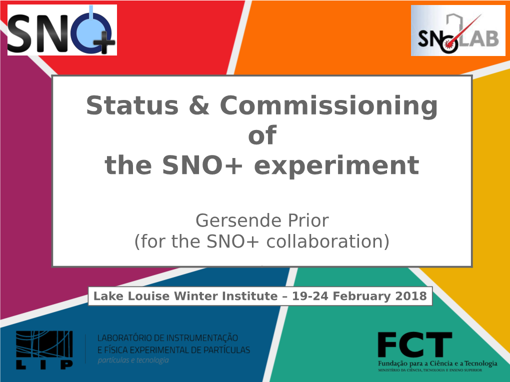 Status & Commissioning of the SNO+ Experiment