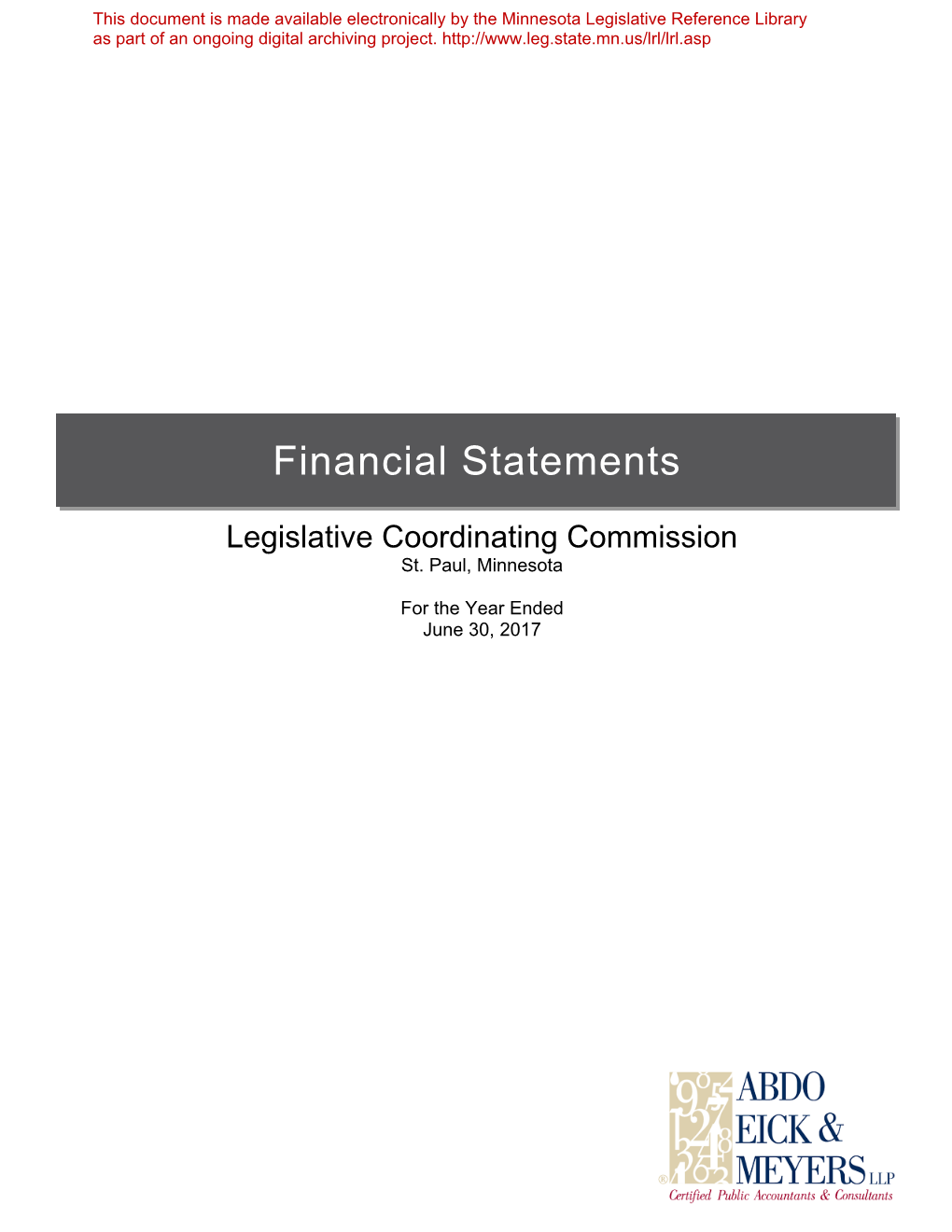 Financial Statements