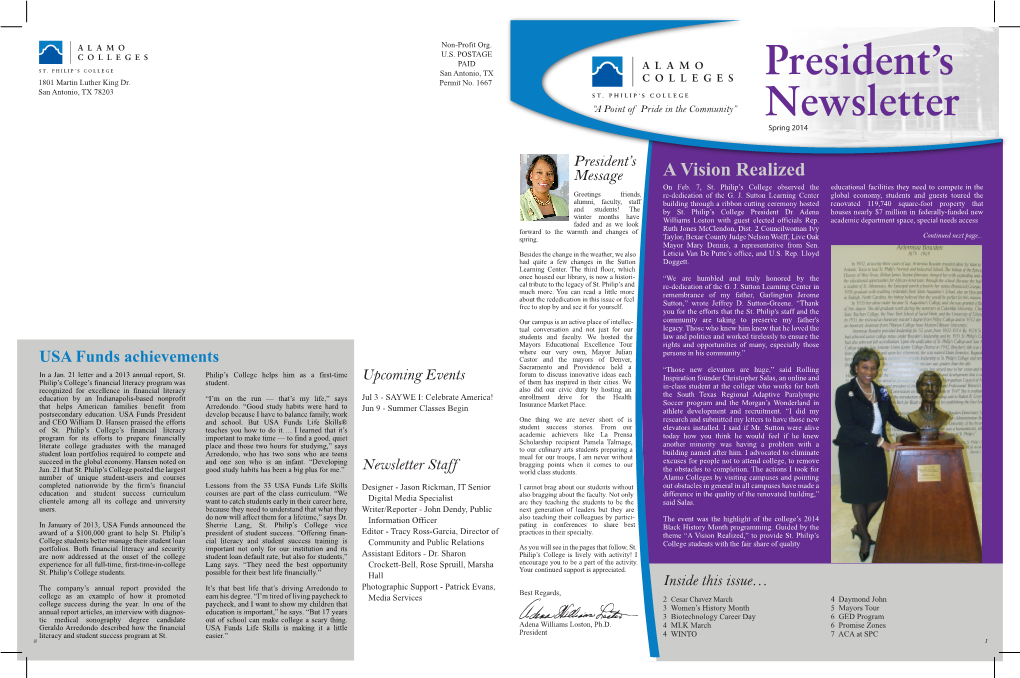 President's Newsletter