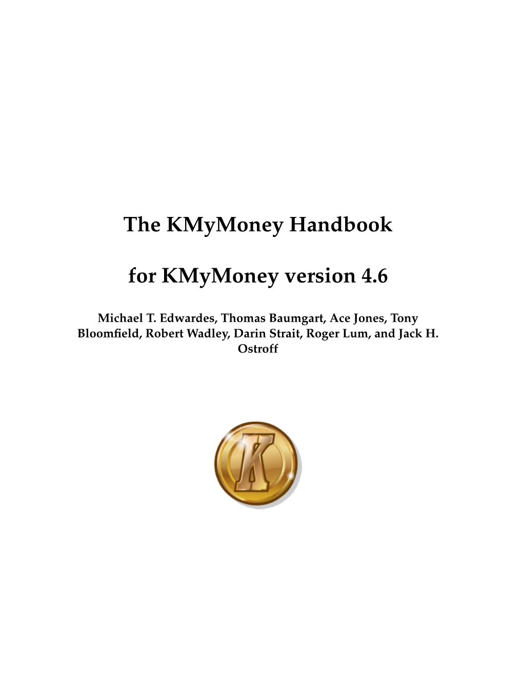 The Kmymoney Handbook for Kmymoney Version