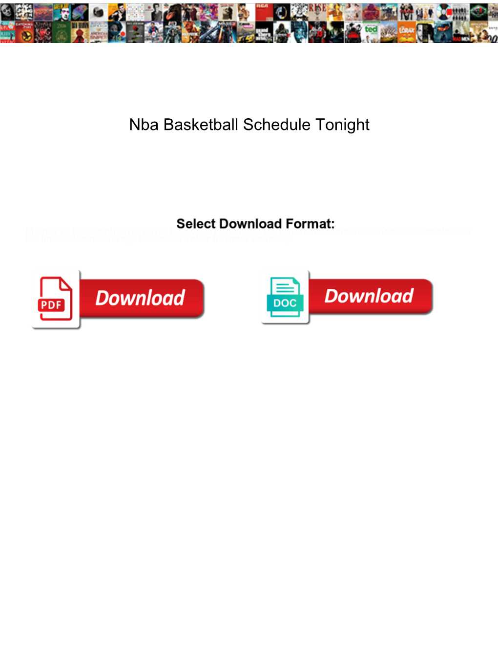 Nba Basketball Schedule Tonight