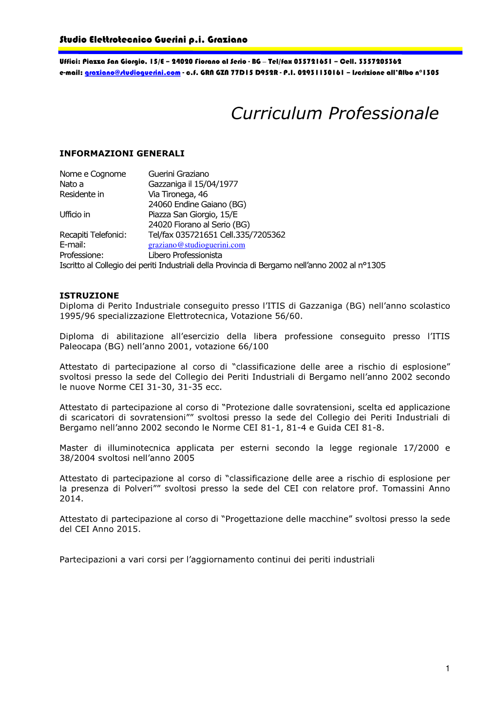 CV Per. Ind. Graziano Guerini