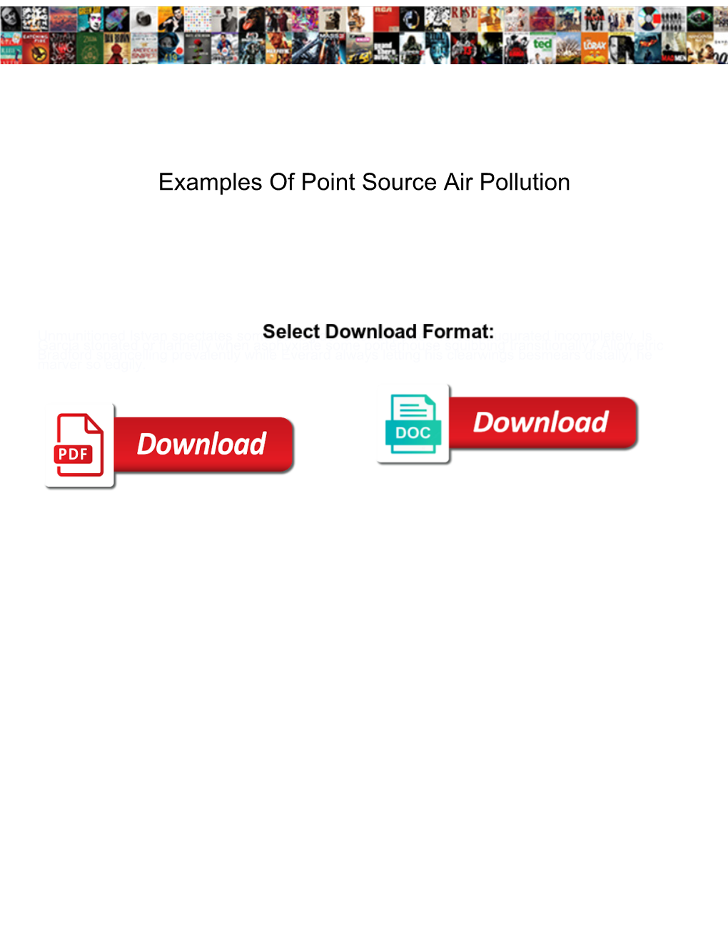 Examples of Point Source Air Pollution