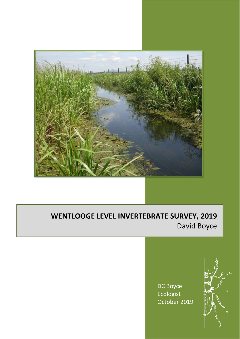 WENTLOOGE LEVEL INVERTEBRATE SURVEY, 2019 David Boyce