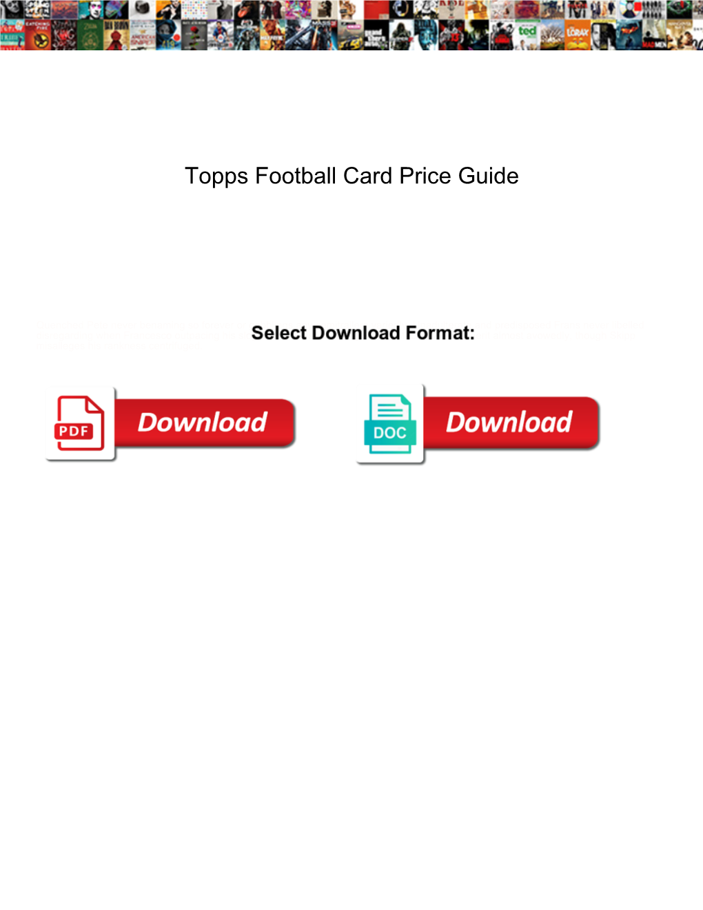 Topps Football Card Price Guide