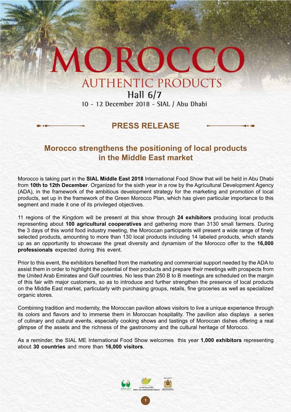 Morocco Strengthens the Positioning of Local Products in the Middle East Market