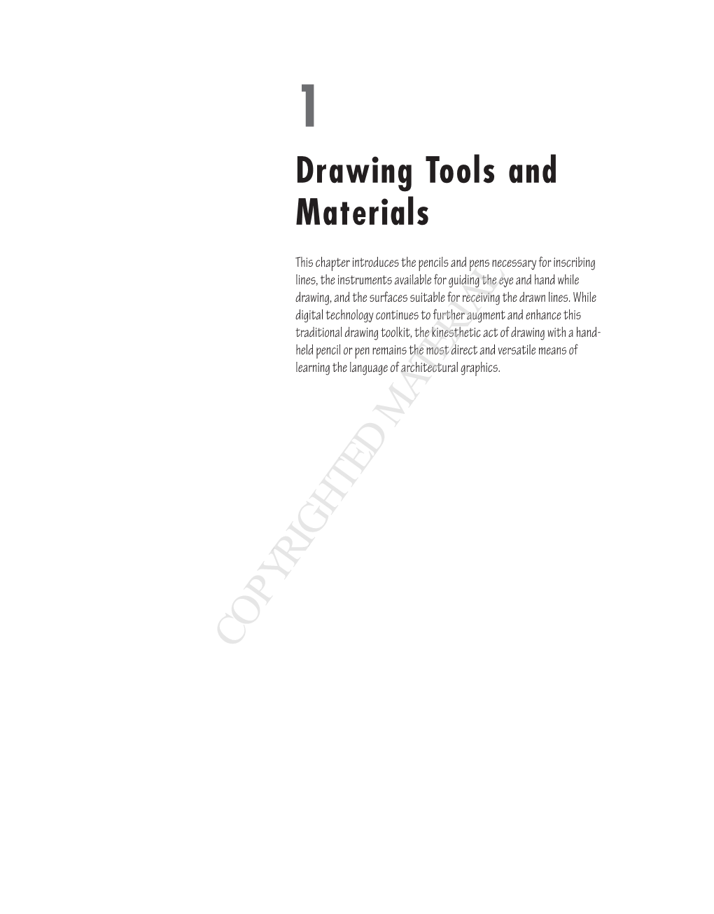 Drawing Tools and Materials