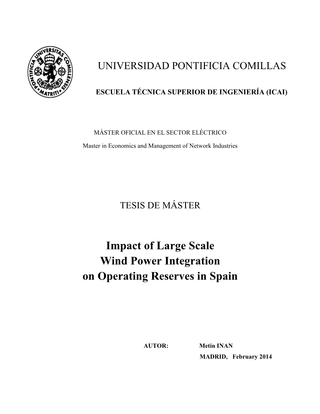 Impact of Large Scale Wind Power Integration on Operating Reserves in Spain