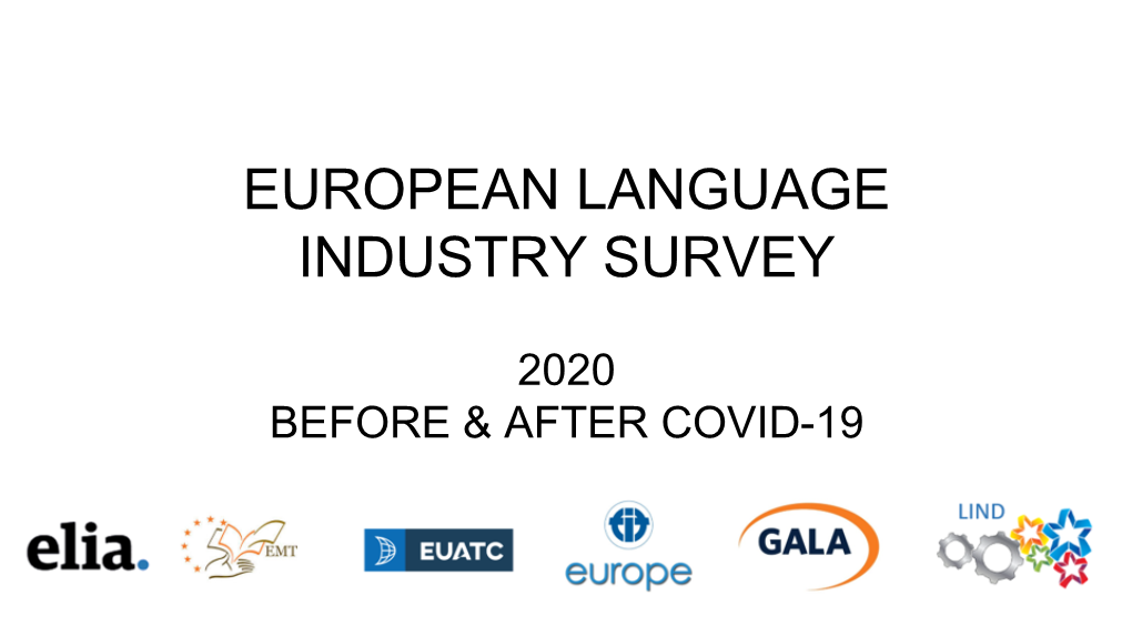 European Language Industry Survey 2020