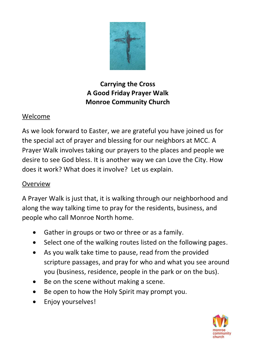 Carrying the Cross a Good Friday Prayer Walk Monroe Community