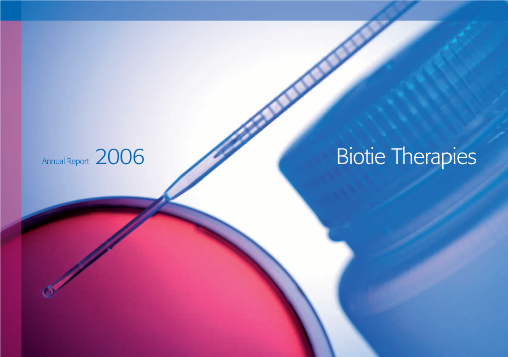 Biotie Therapies Annual Report 2006