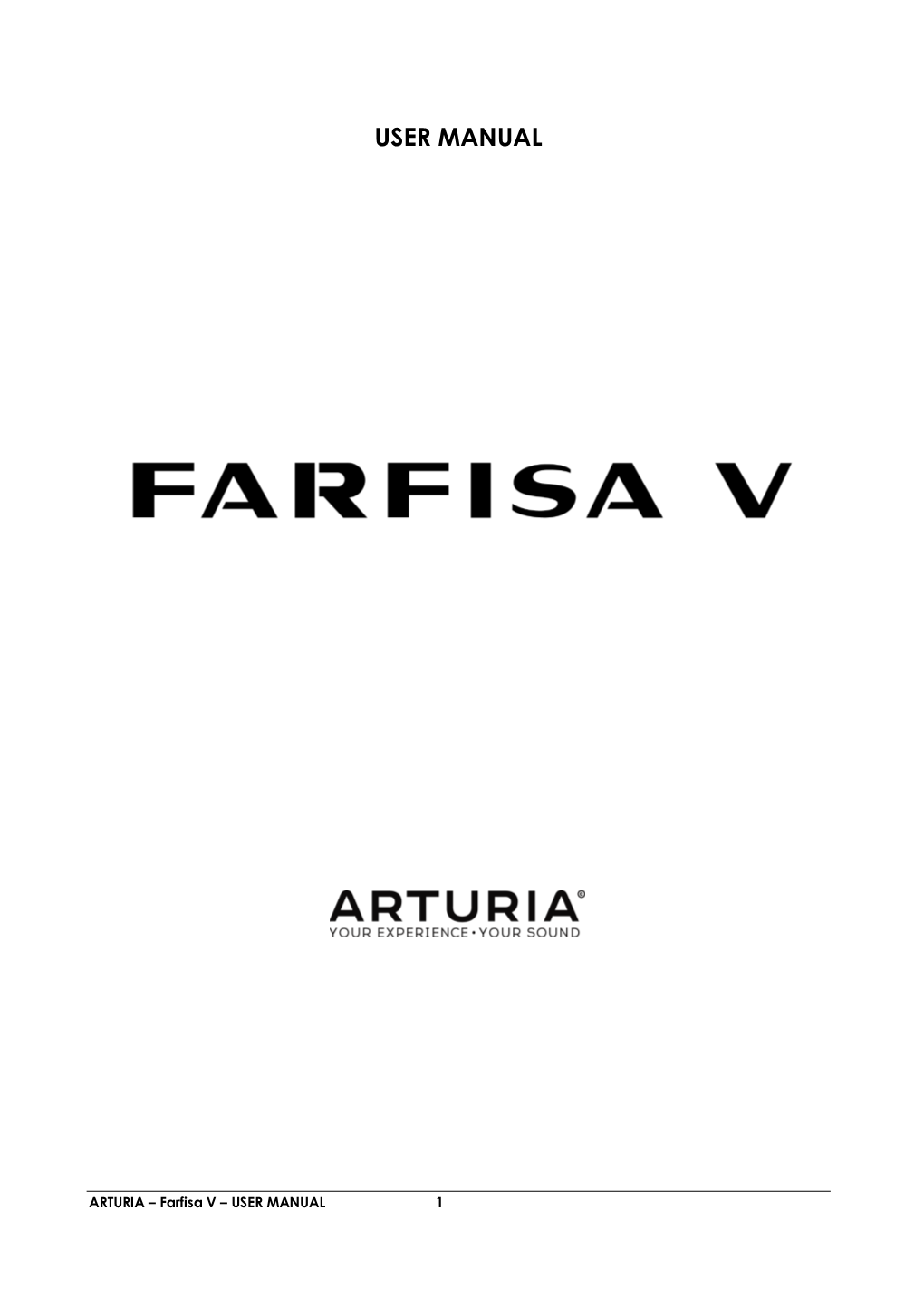 Arturia Farfisa V User Manual