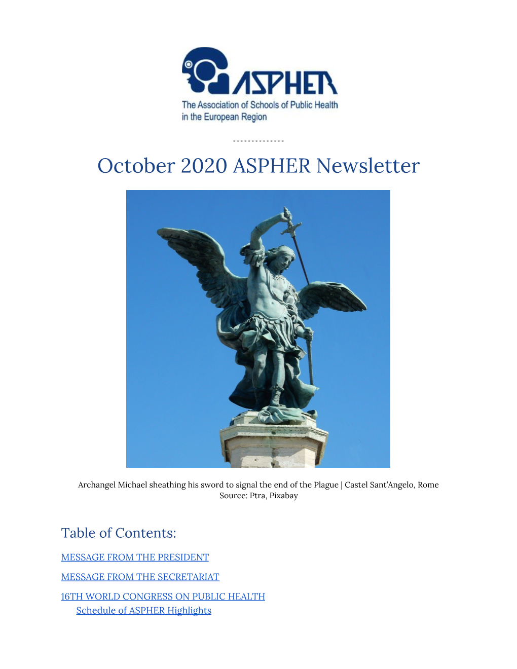 October 2020 Newsletter