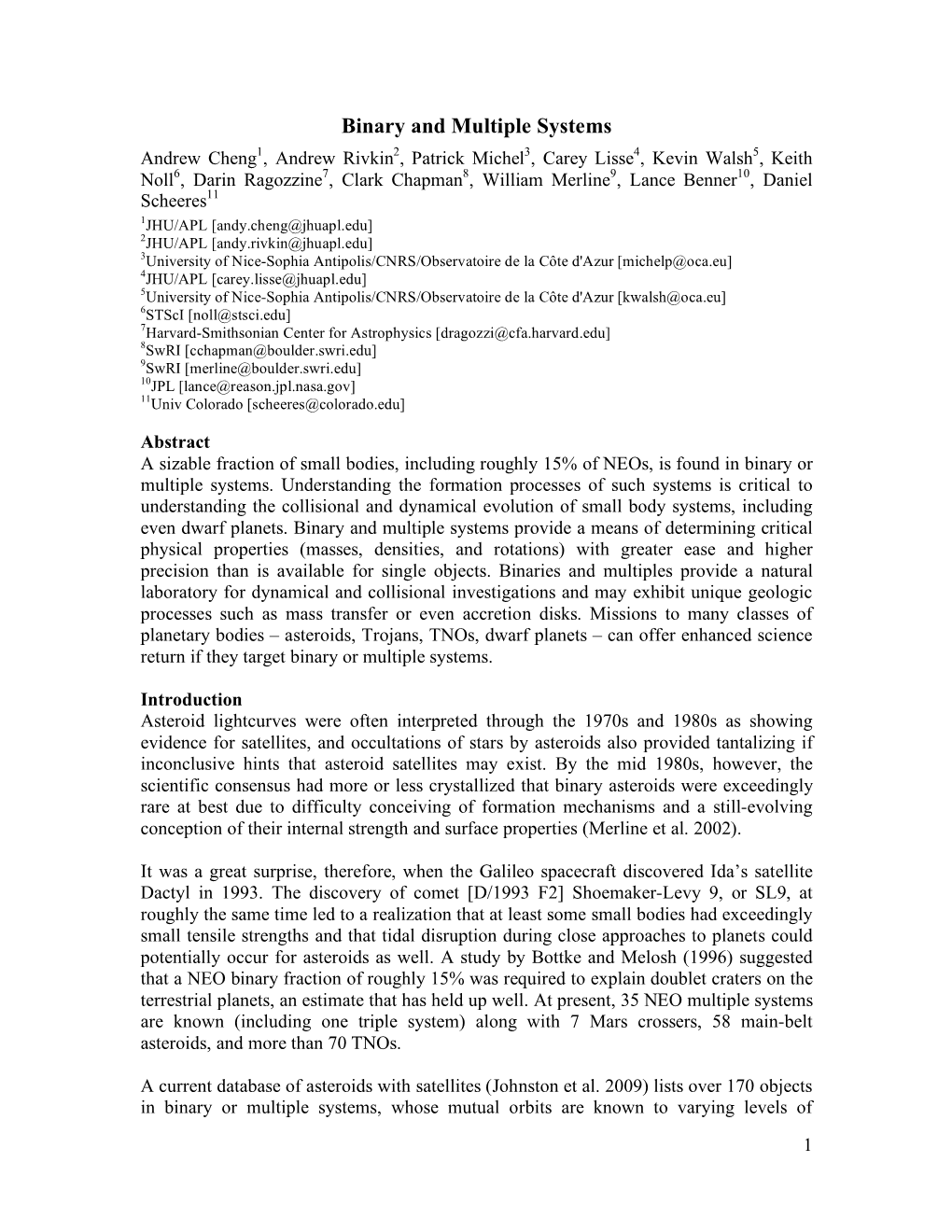 Binary and Multiple Systems of Asteroids