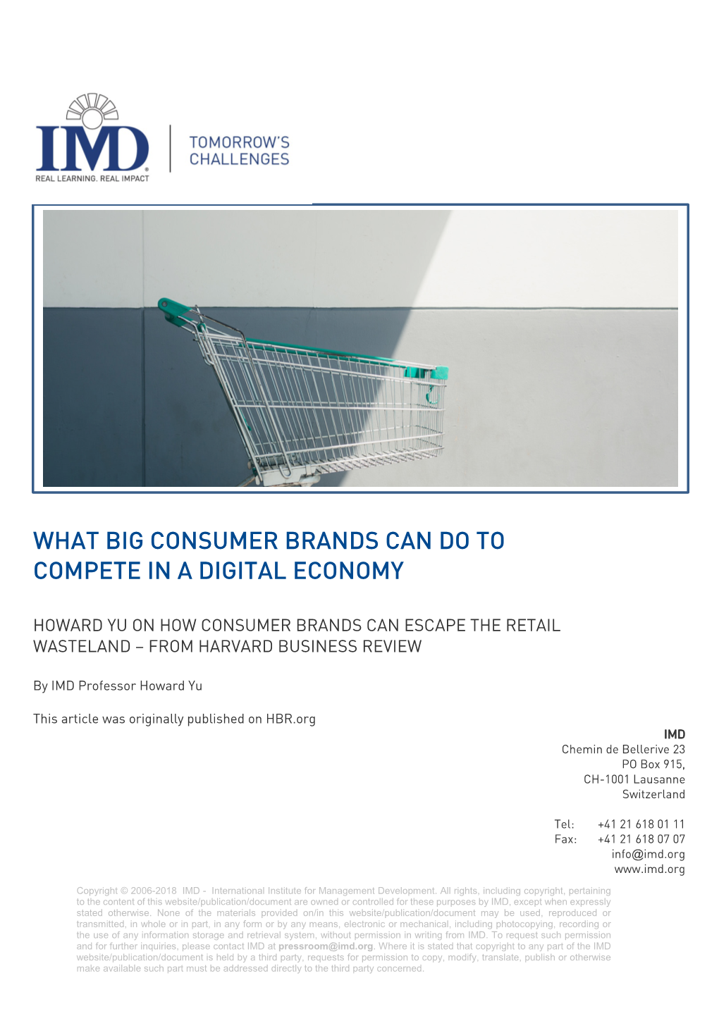 What Big Consumer Brands Can Do to Compete in a Digital Economy