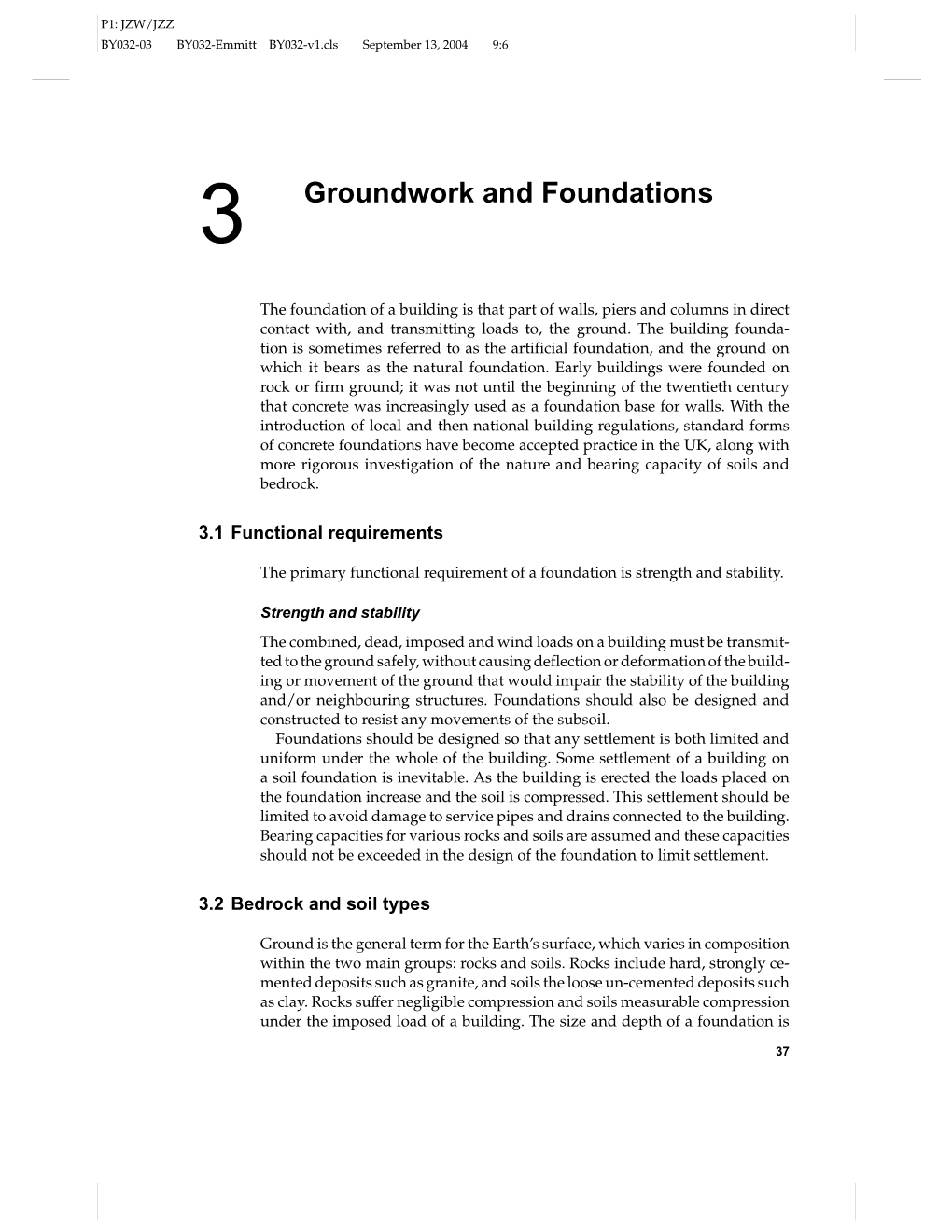 3 Groundwork and Foundations