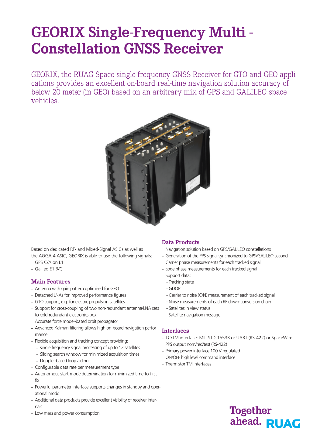 GEORIX Single-Frequency Multi - Constellation GNSS Receiver