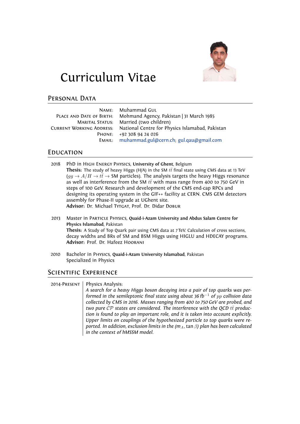 Curriculum Vitae