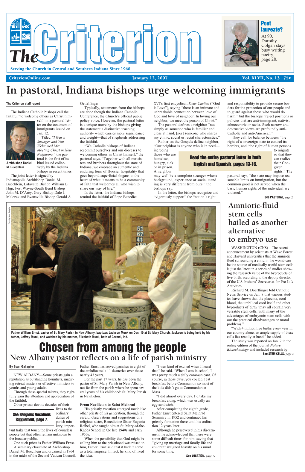 In Pastoral, Indiana Bishops Urge Welcoming Immigrants Chosen From