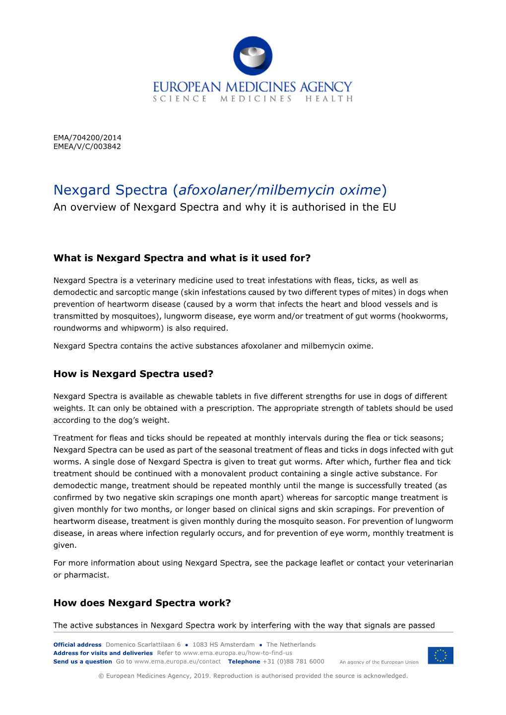 NEXGARD SPECTRA, INN-Afoxolaner-Milbemycin Oxime