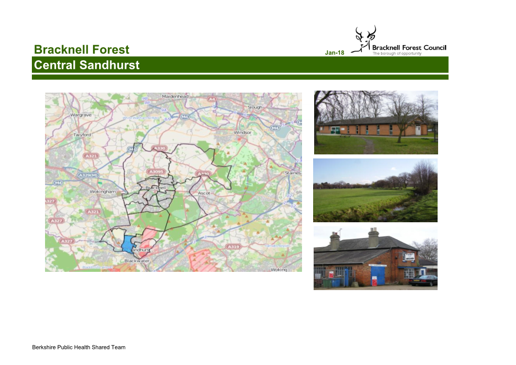 Central Sandhurst Bracknell Forest Decreased at a Slower Rate Than It Has on Average Across Bracknell Forest Since 2001