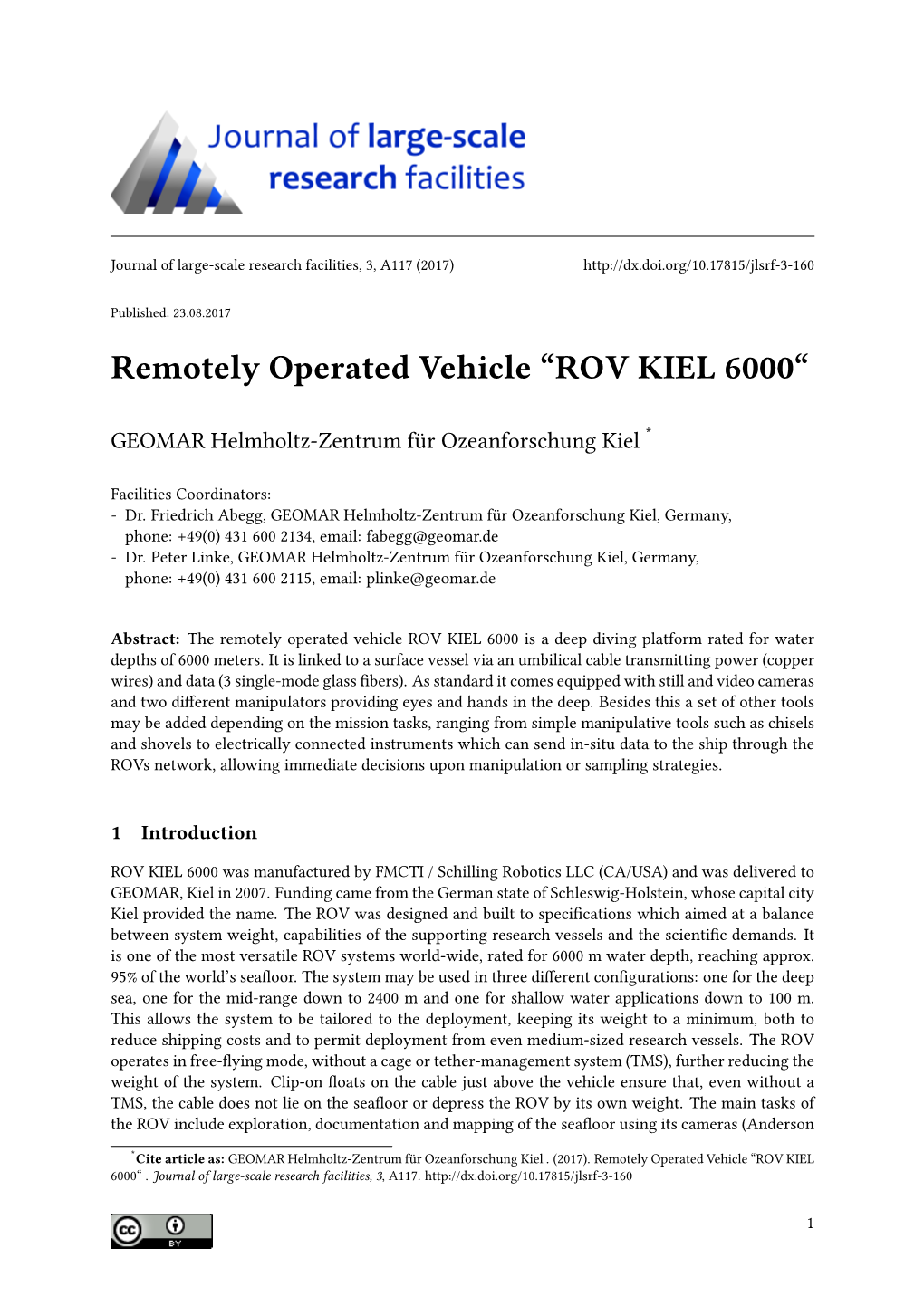 Rov Kiel 6000“