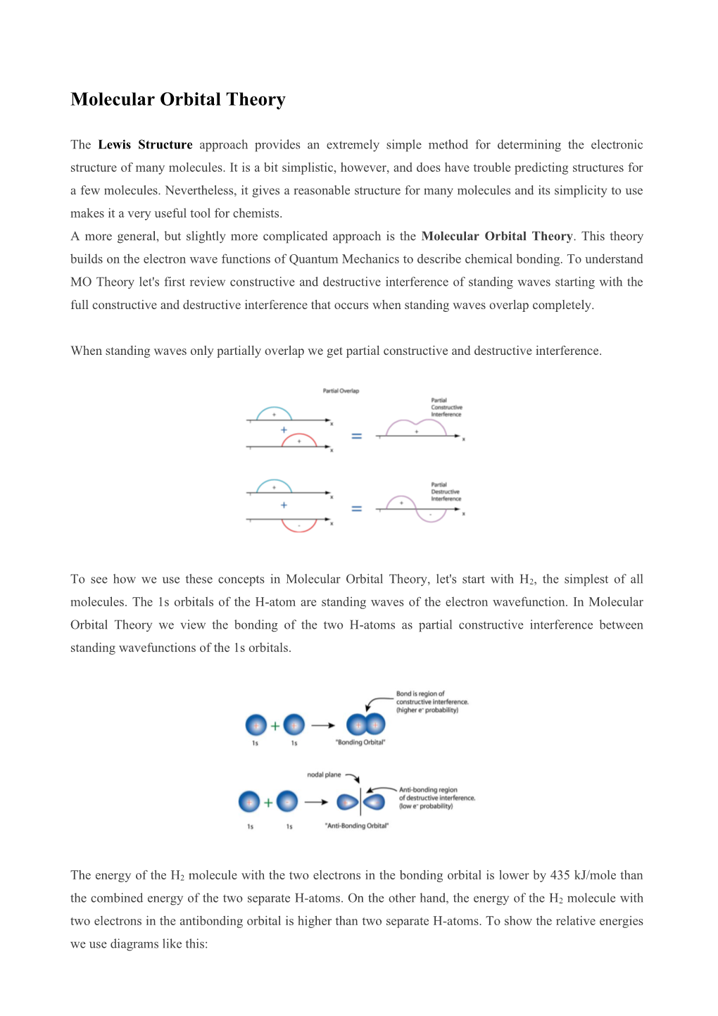 Molecular Orbital Theory