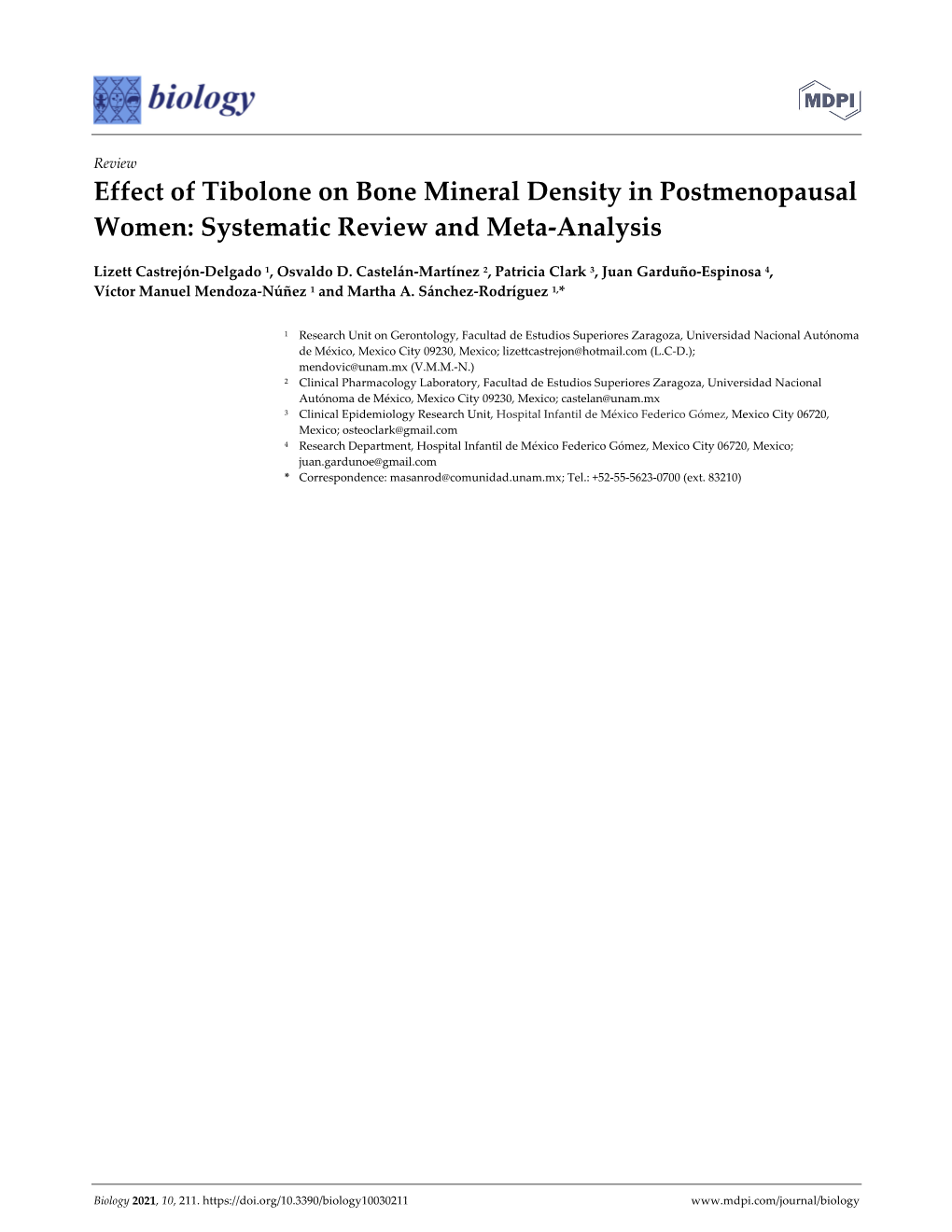 Effect of Tibolone on Bone Mineral Density in Postmenopausal Women: Systematic Review and Meta-Analysis