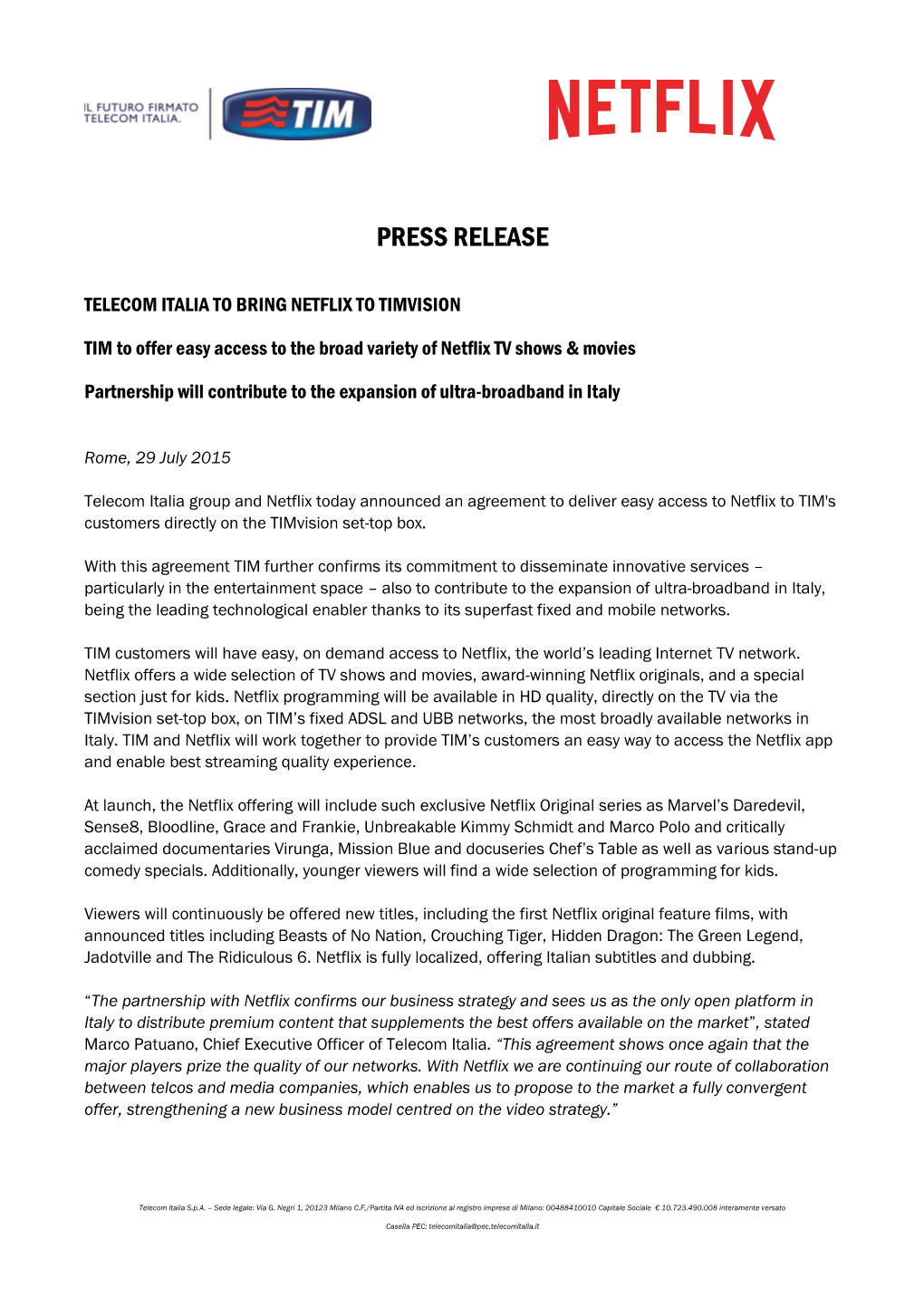 Press Release