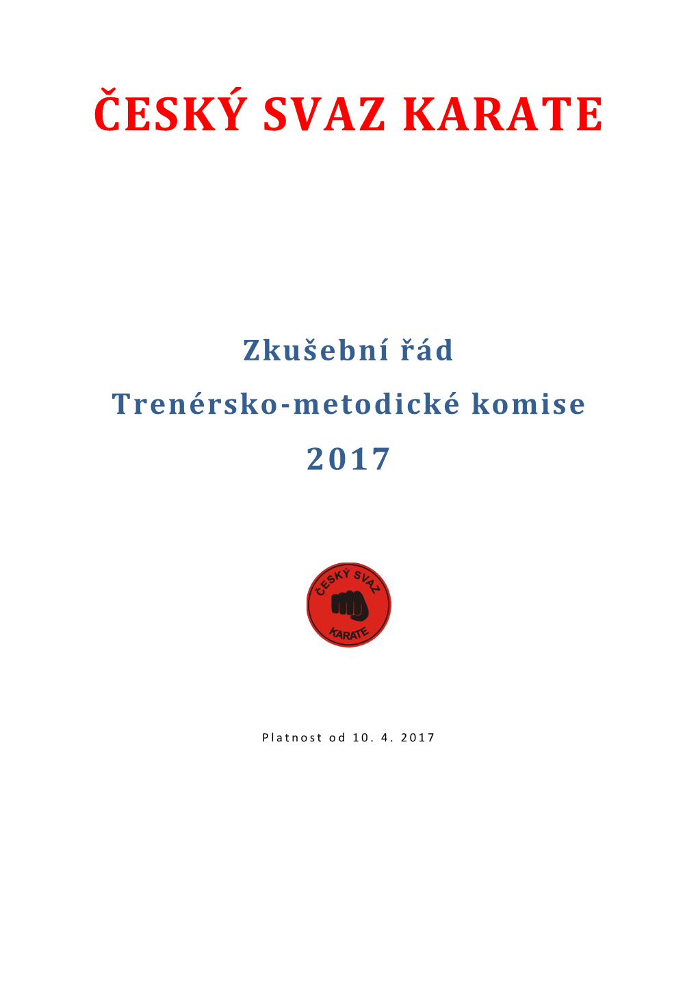 Zkušební Řád Trenérsko-Metodické Komise