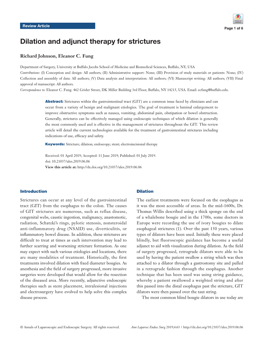 Dilation and Adjunct Therapy for Strictures