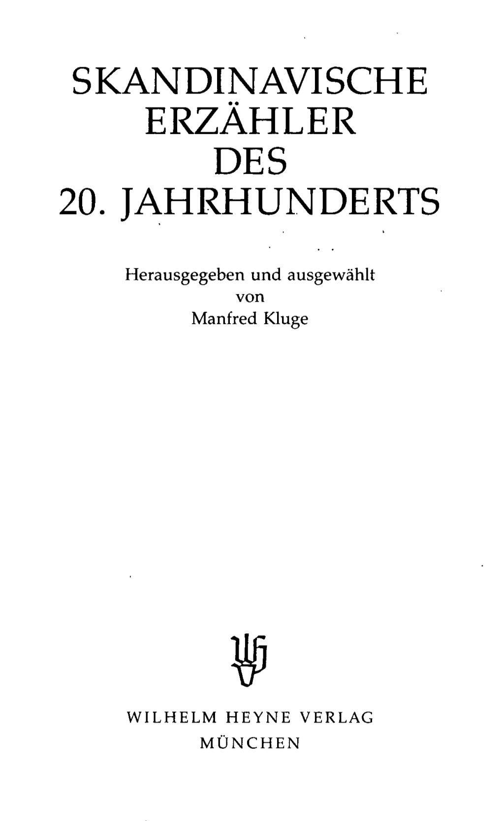 Skandinavische Erzähler Des 20. Jahrhunderts