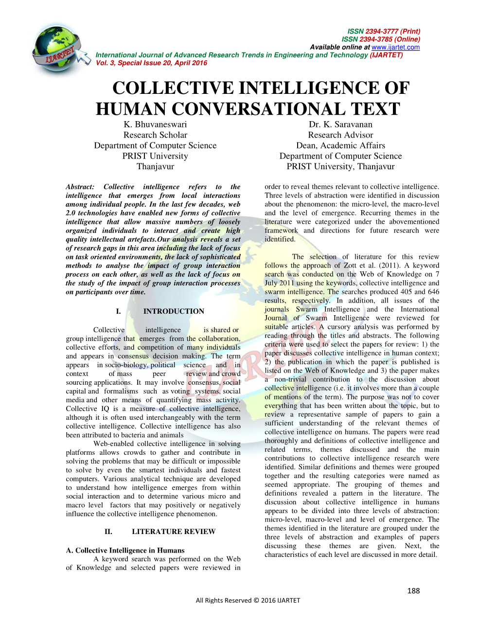 Collective Intelligence of Human Conversational Text K