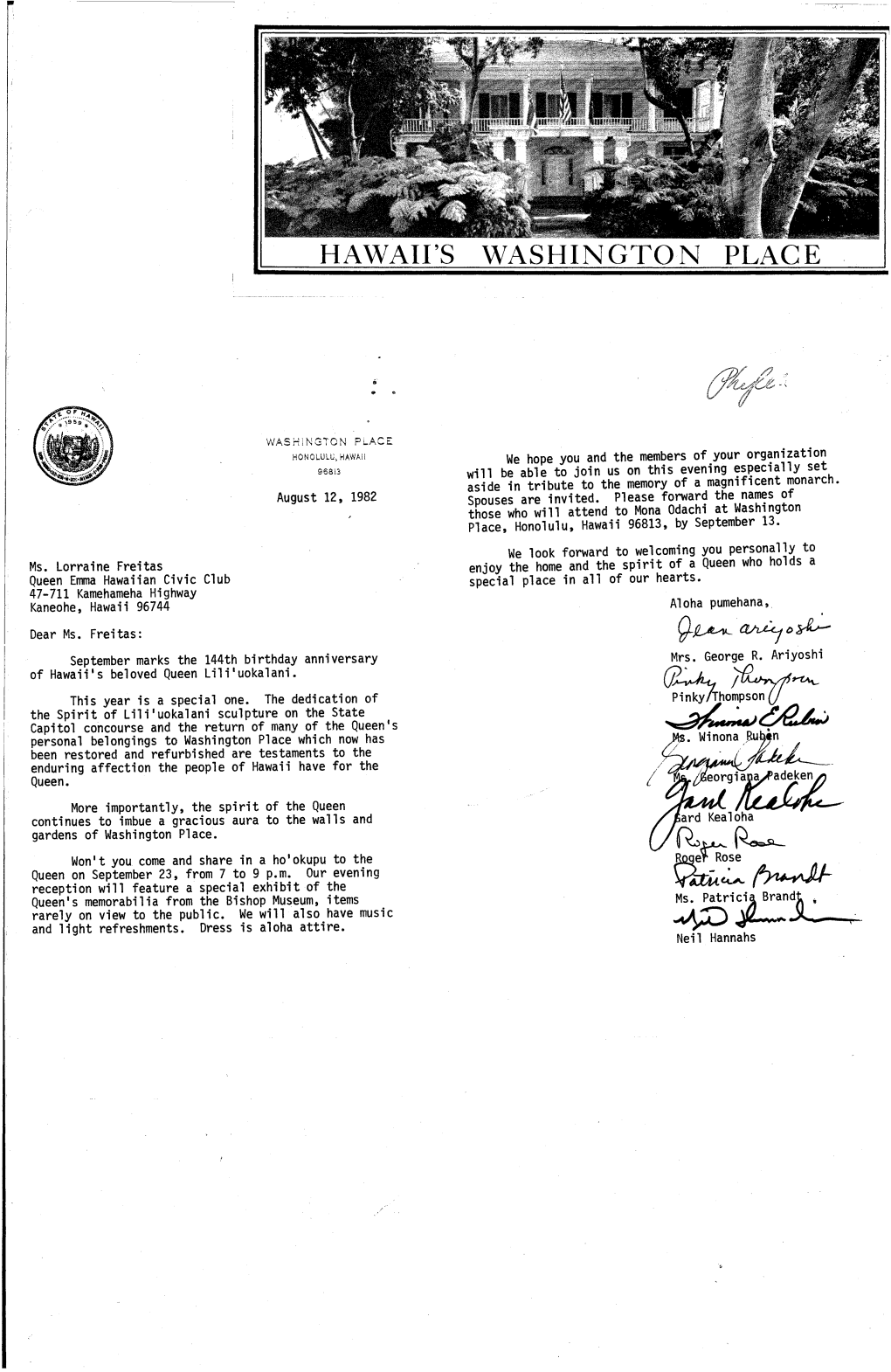 Hawaii's Washington Place